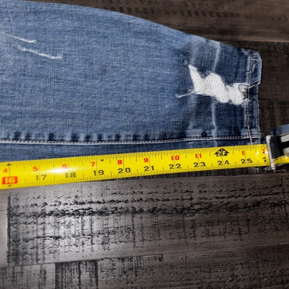 Good American Good Waist Jeans Size 15 Chew Hem Ankle Skinny GWCCH075T Distres‌‌ - Picture 12 of 12